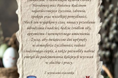 Życzenia z okazji Świąt Wielkanocnych